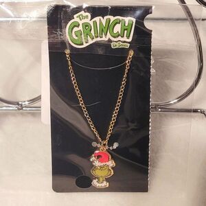 Dr Seuss How The Grinch Stole Christmas Grinch Head Pendant Necklace New